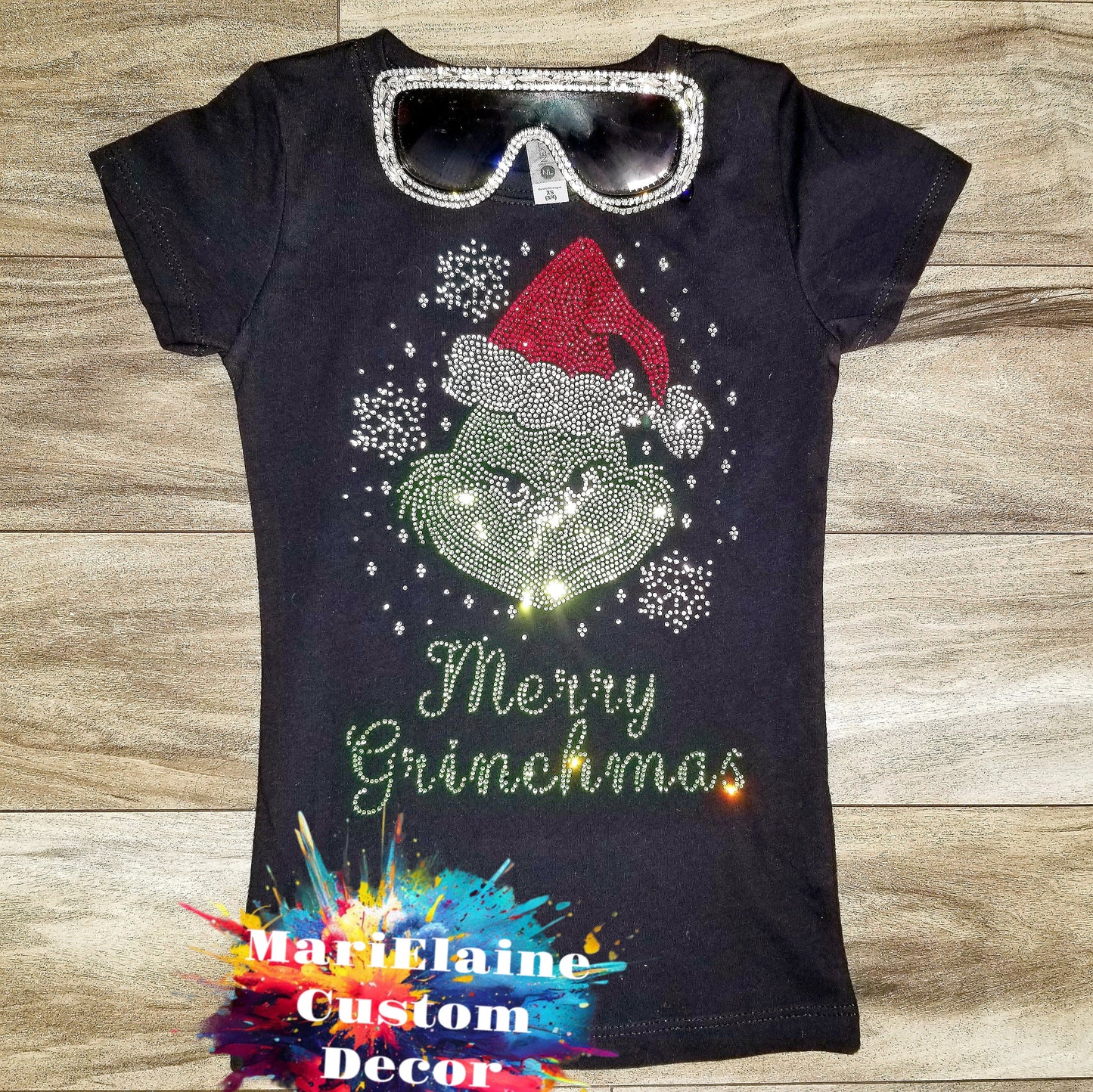 Merry Grinchmas Rhinestone Tee