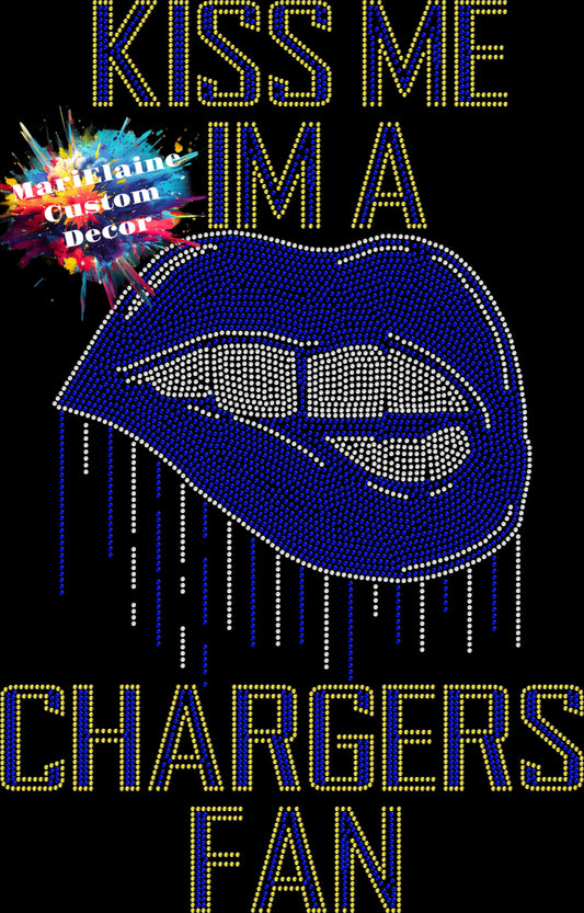 Kiss Me Chargers Crystallized Tee