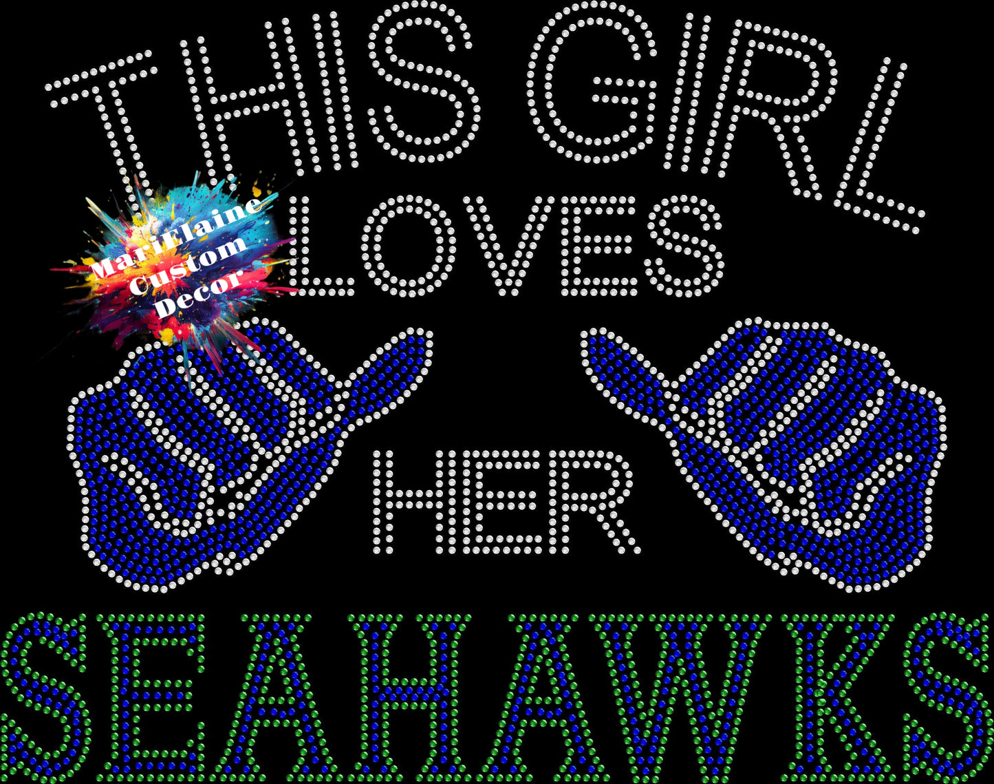 Loves Seahawks Crystallized Tee