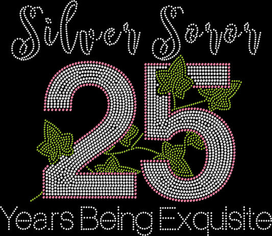 Silver Soror Rhinestone Tee