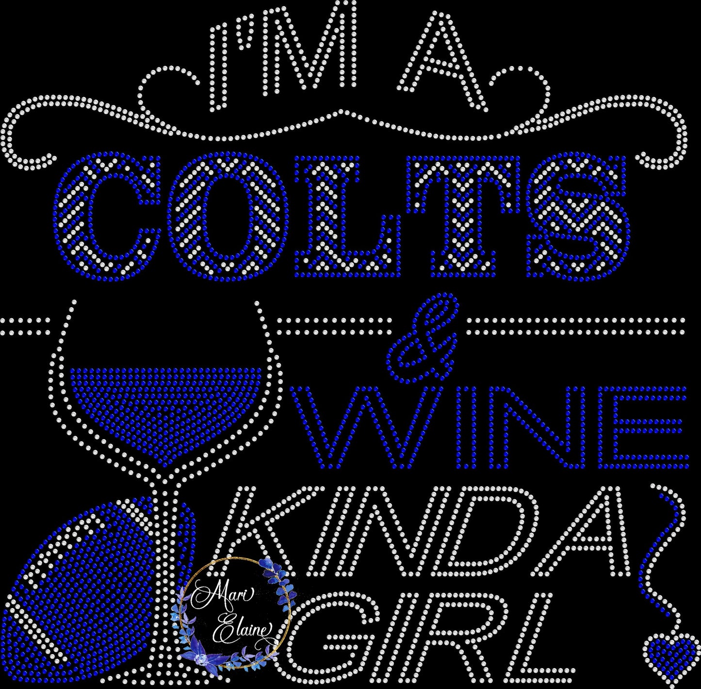 Colts and Wine Crystallized Tee