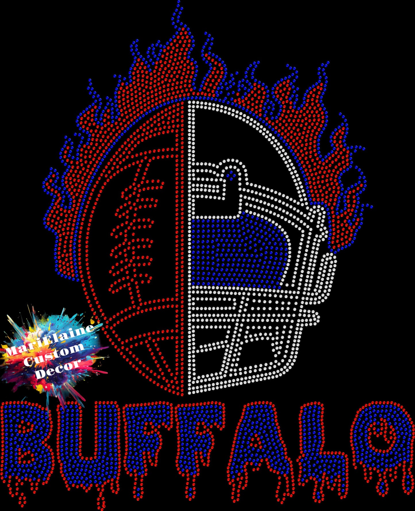 Flaming Buffalo Crystallized Tee