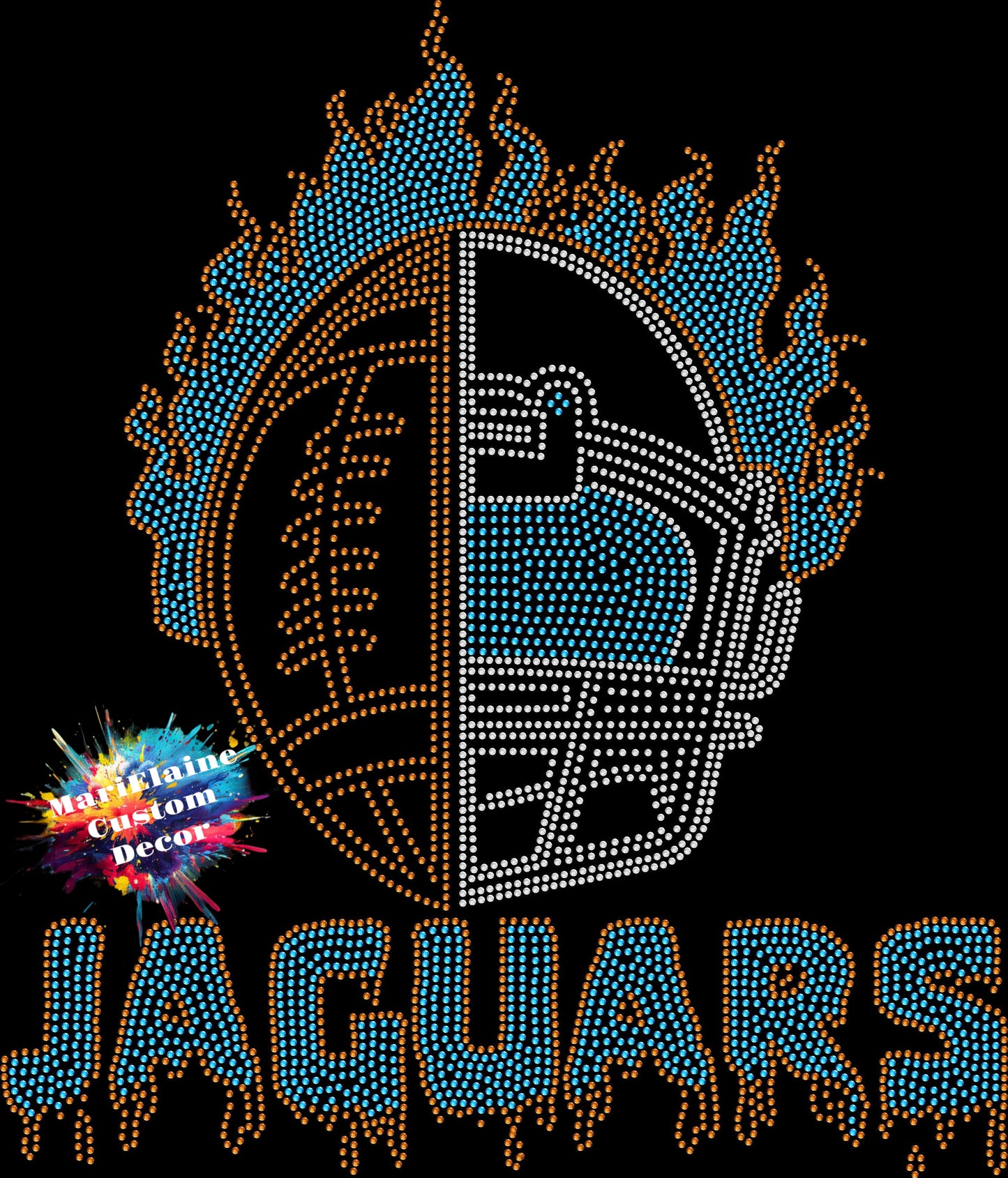 Flaming Jaguars Crystallized Tee