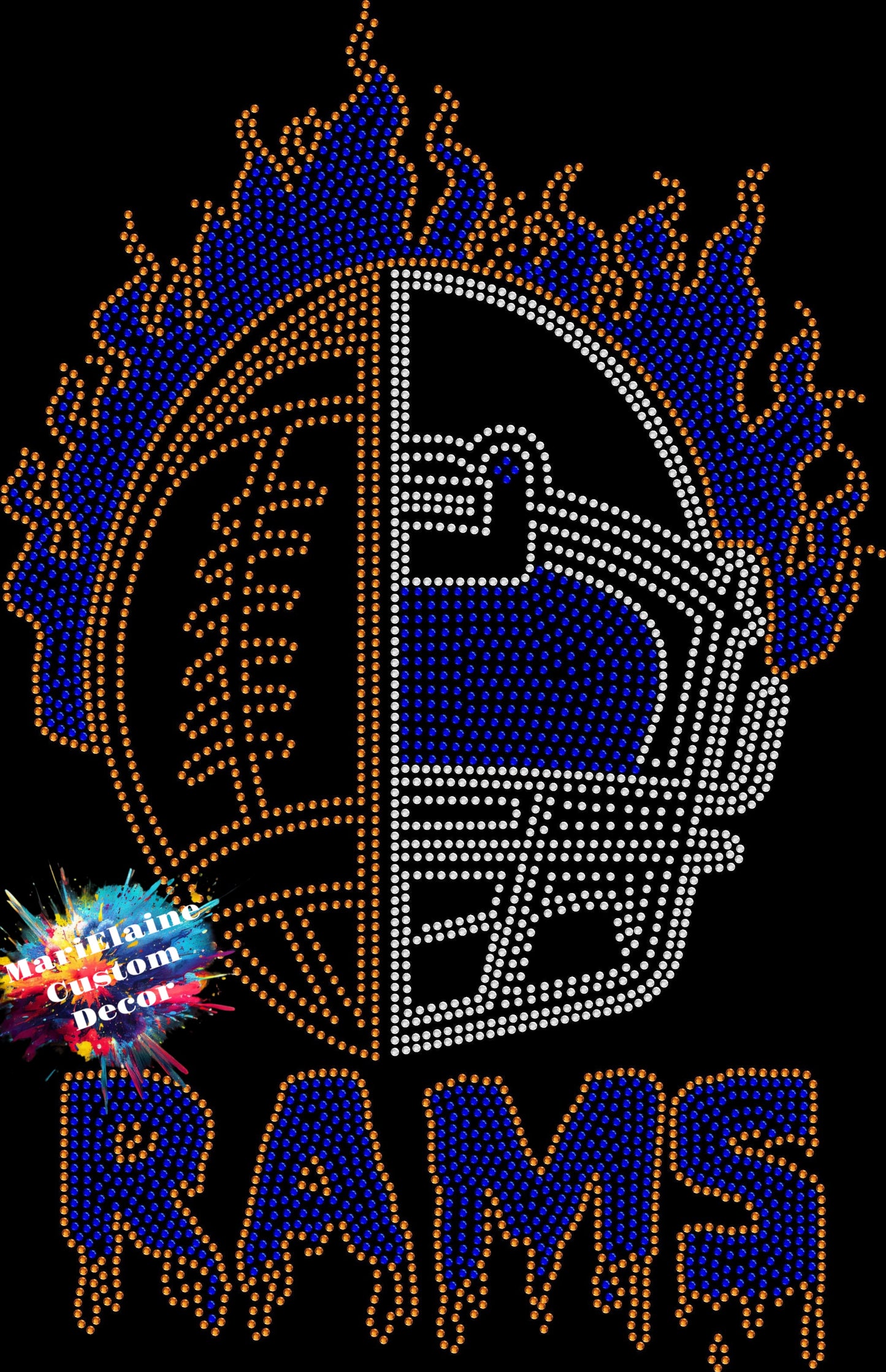 Flaming Rams Crystallized Tee