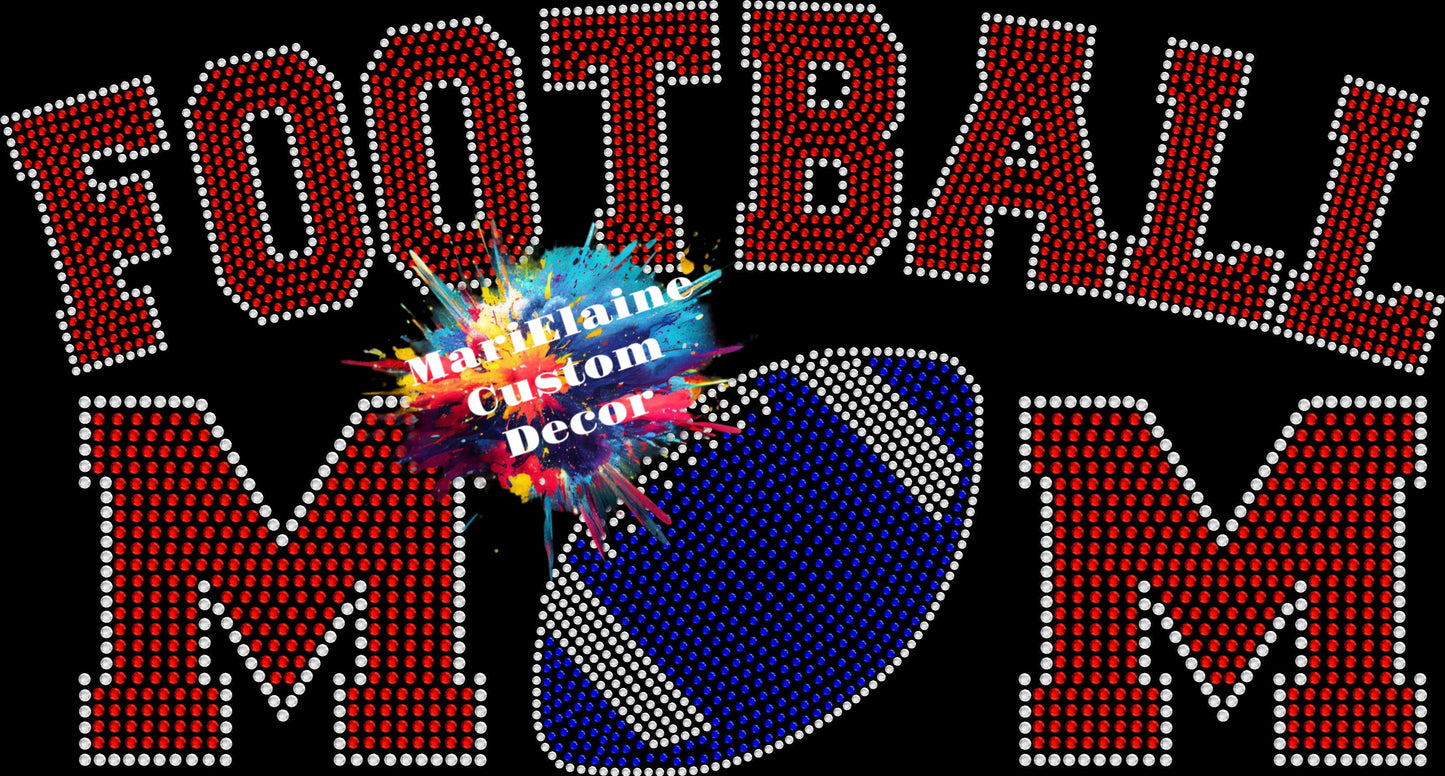 Football Mom Crystallized Tee