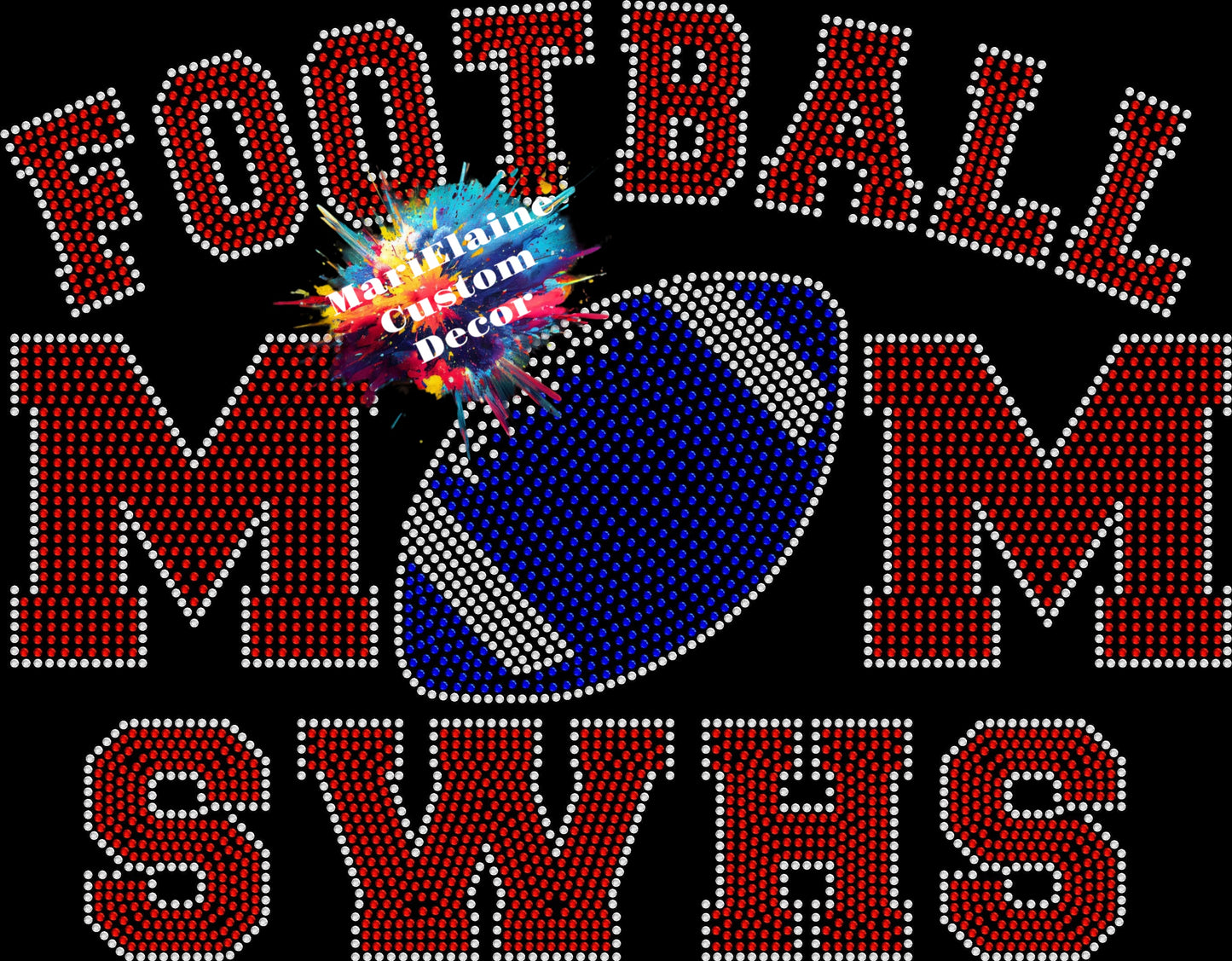 Football Mom Crystallized Tee