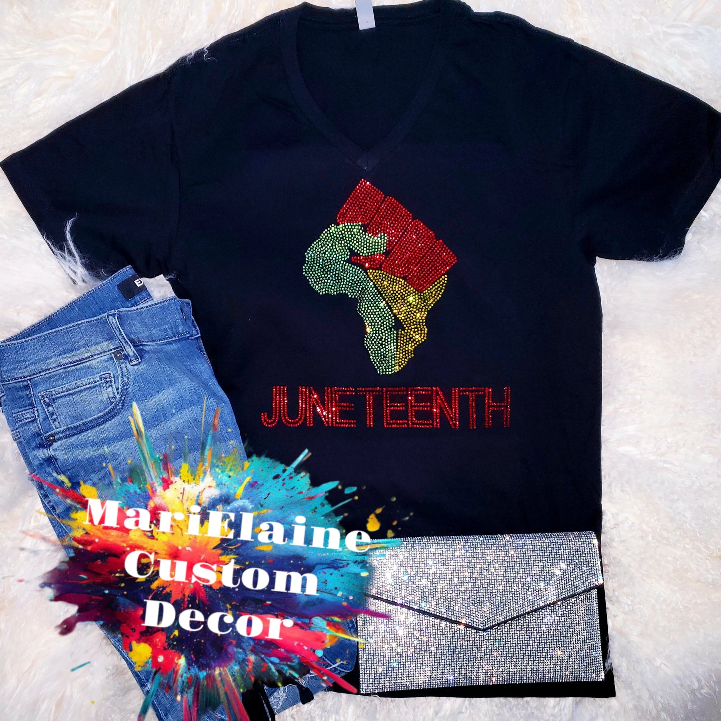 Juneteenth Fist Crystallized Tee