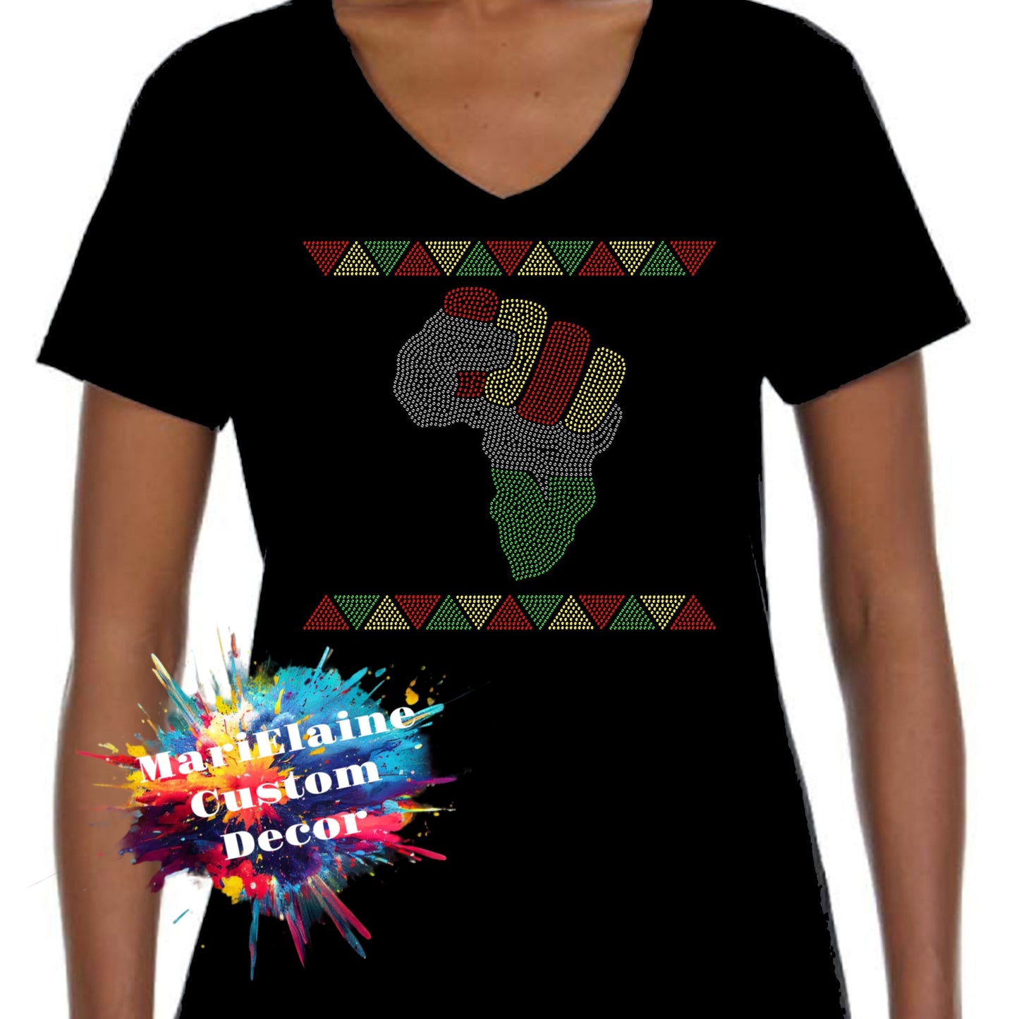 Juneteenth Fist Crystallized Tee