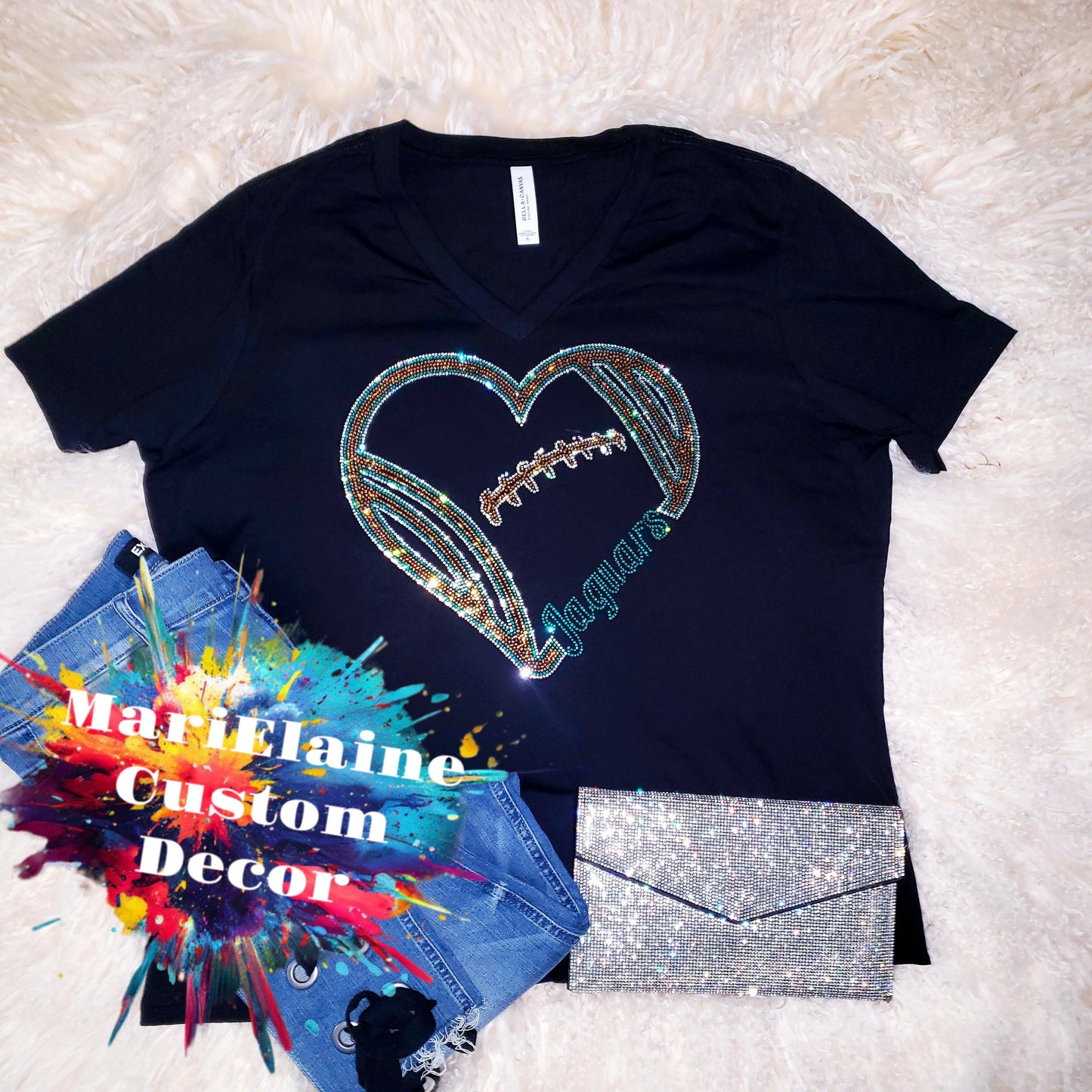 Jaguars Heart Crystallized Tee