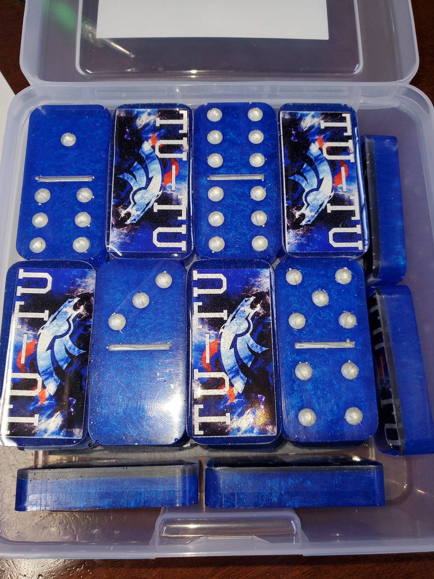 Personalized Dominos sports Inspired,  custom domino sets, custom handmade domino sets