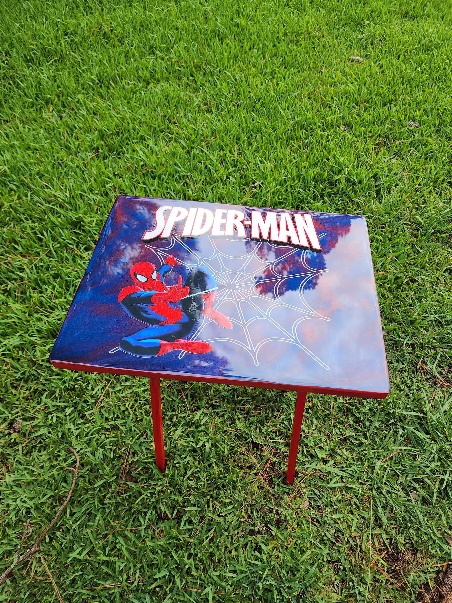 Custom man, spider, TV Trays