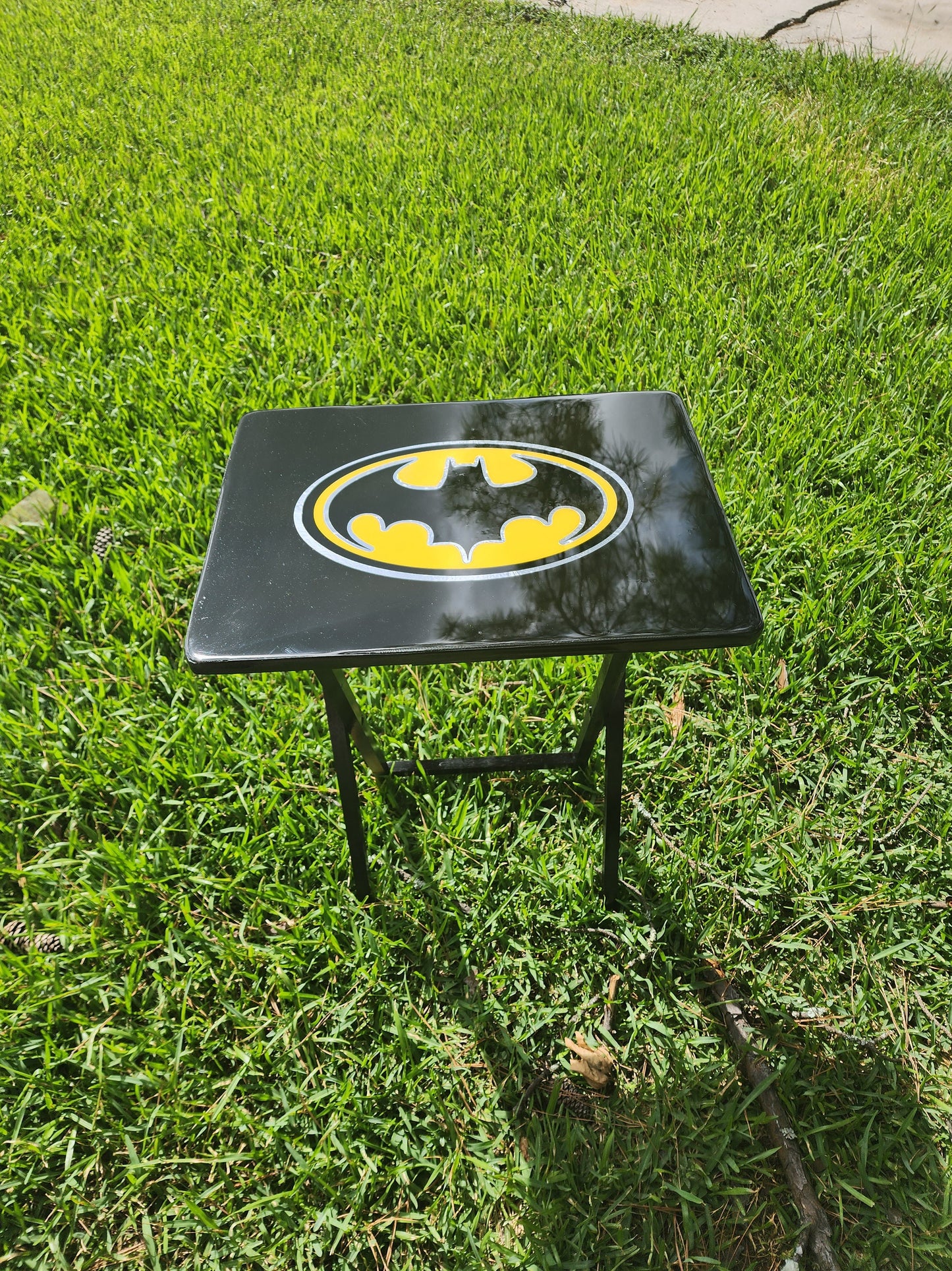 Custom man, bat, TV Trays